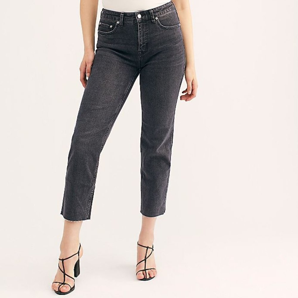 CRVY Free People High-Rise Vintage Straight Jeans